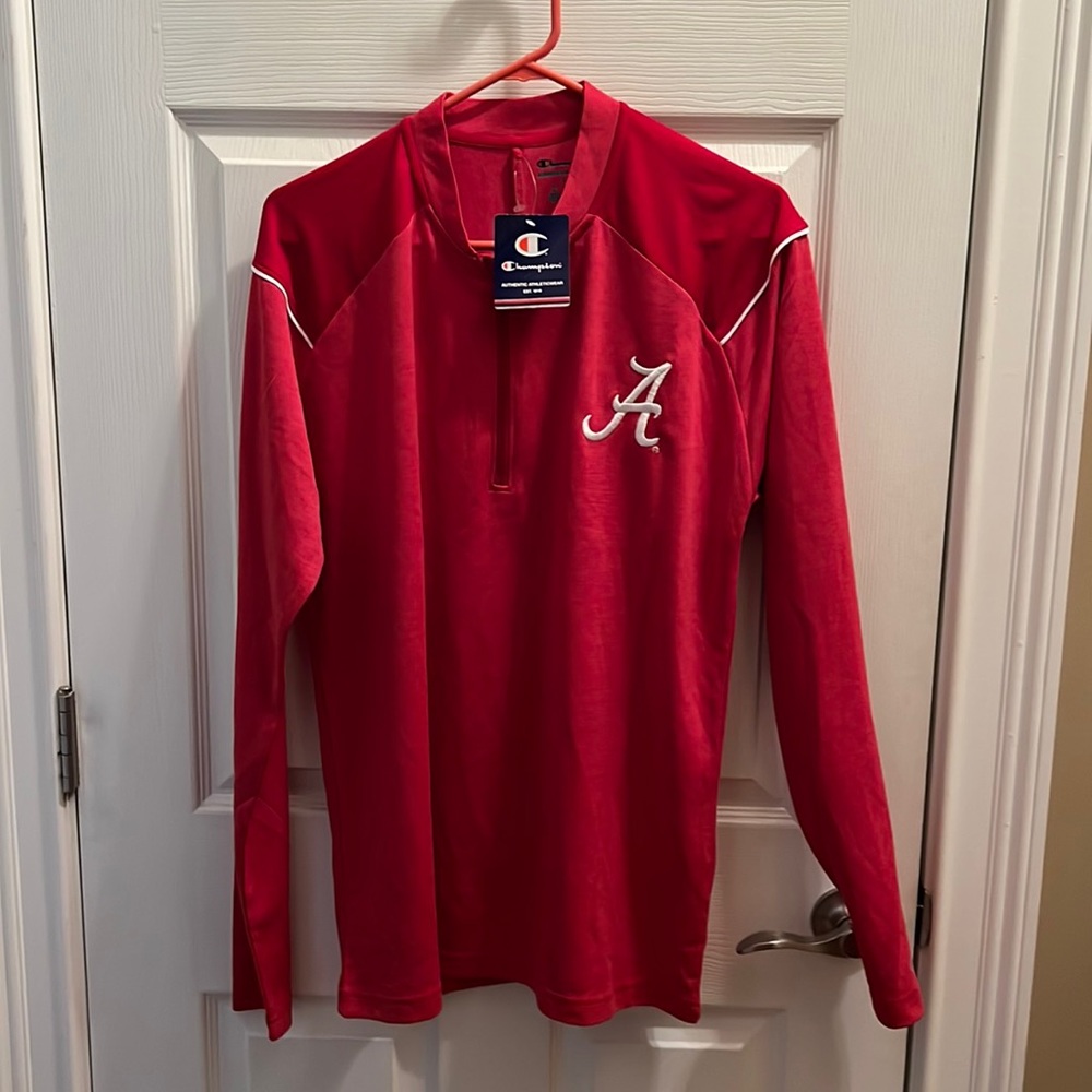 Men’s Champion Alabama Roll Tide Zip up pullover Large NWT